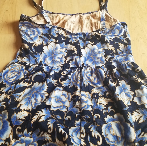 Sz 22W Swimdress Navy Blue Rose - Picture 2 of 16